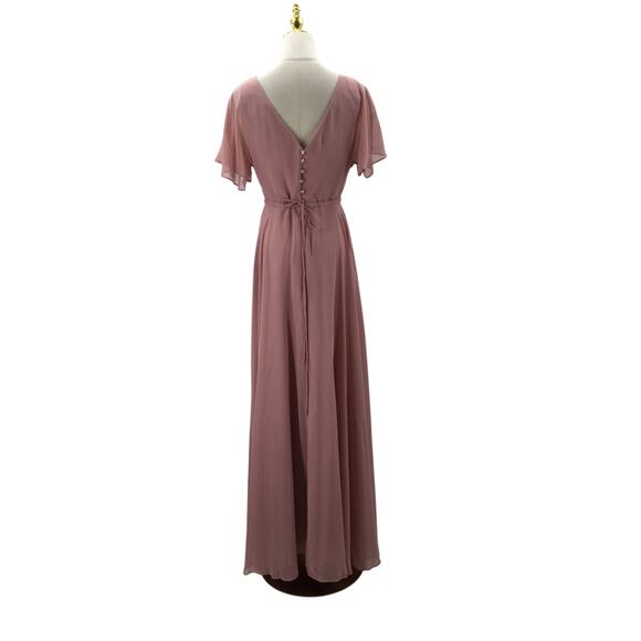 AW BRIDAL BRIDESMAID 6 S Dusty Rose pink Ginny  formal party maxi dress NEW B84 - Picture 4 of 9